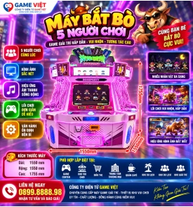 MÁY GAME ĐẬP BÒ ĐẬP THÚ 5 NGƯỜI CHƠI