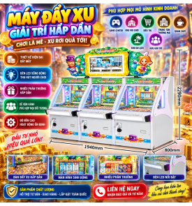 MÁY GAME ĐẨY XU 3 NGƯỜI