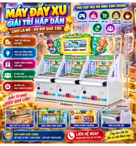 MÁY GAME ĐẨY XU 3 NGƯỜI