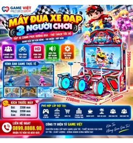 MÁY ĐUA XE ĐẠP 3 NGƯỜI CHƠI