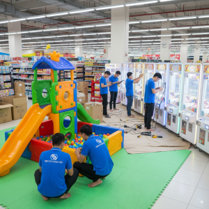 Quy trình lắp đặt máy game trong siêu thị