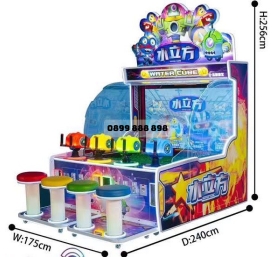 MÁY GAME BẮN SÚNG NƯỚC WATER CUBE 4 NGƯỜI CHƠI